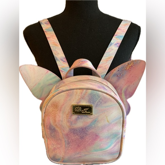 Betsey Johnson Handbags - Luv Betsey by Betsey Johnson Moveable Butterfly Winged Pastel Mini Backpack